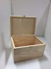 Pine wood box with lid 28x21x14 CM